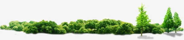 绿色春天郊外景观免抠