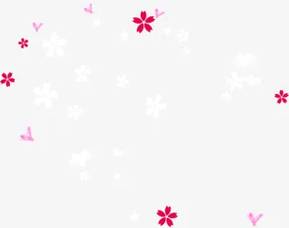 缤纷漂浮可爱小花瓣免抠