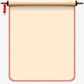 创意手绘合成书卷通告栏免抠