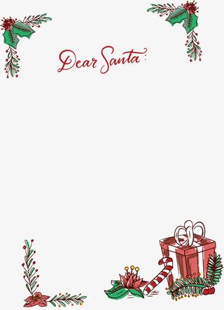 圣诞节手绘的礼物边框免抠