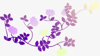 紫色渐变中秋贺卡免抠