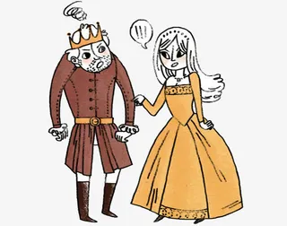 卡通吵架男女免抠