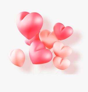 卡通手绘爱心气球免抠