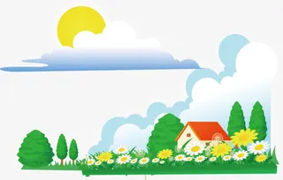 春季景色背景迎春素材