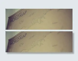 清新创意做旧纸张地图海报背景免抠