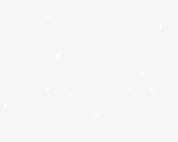白色发光星星效果元素免抠