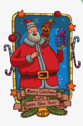 红色圣诞老人免抠