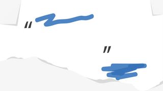 蓝色涂鸦线条折角纸张免抠