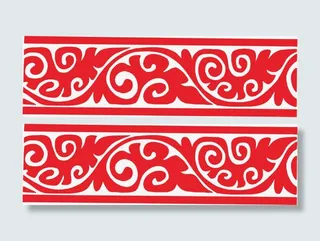 中国古典精品花纹红色花纹免抠