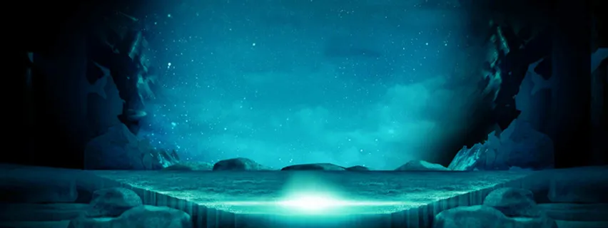 梦幻山洞天空夜景高清