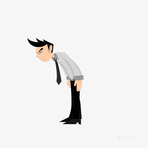 亚洲人鞠躬示意尊重或道歉免抠