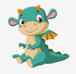 绿色的小恐龙免抠