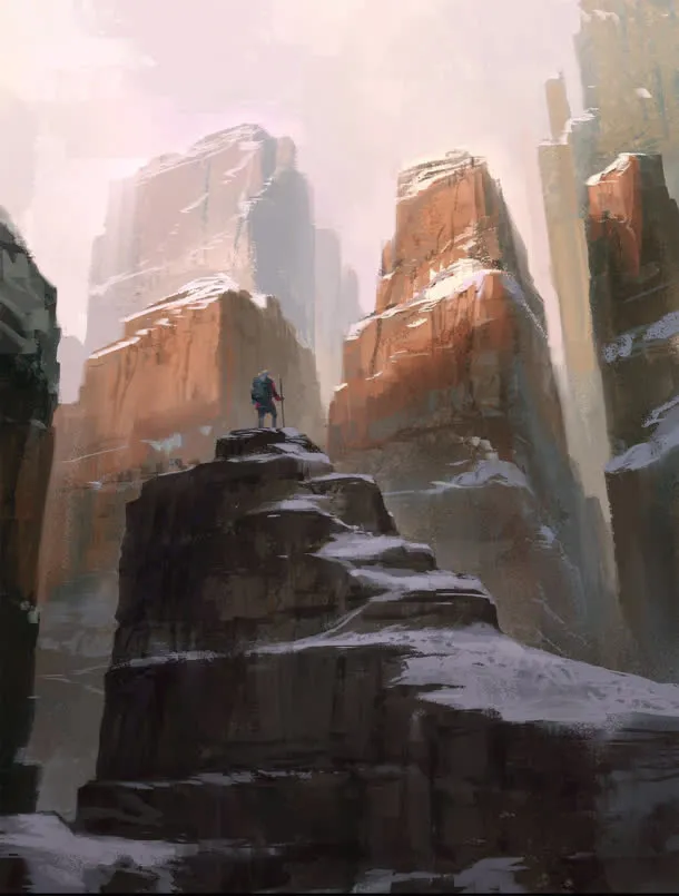 手绘背包旅行插画免抠