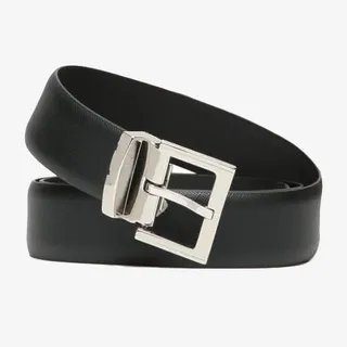 柏品可拆卸短扣头男士皮带免抠