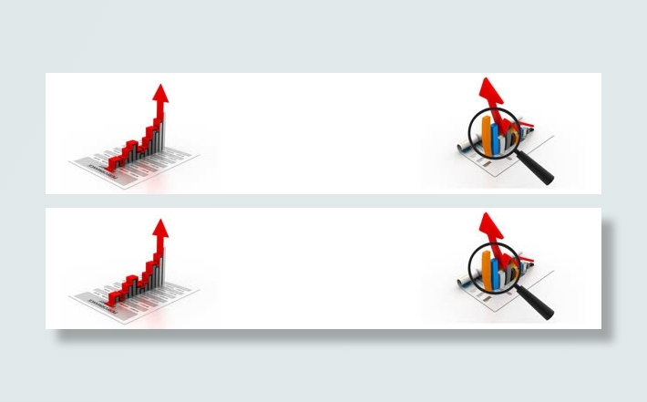 科技商务箭头趋势背景banner免抠