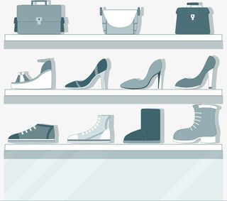 手绘卡通鞋柜包包免抠