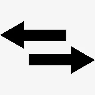 两个箭头指向左、右图标免抠