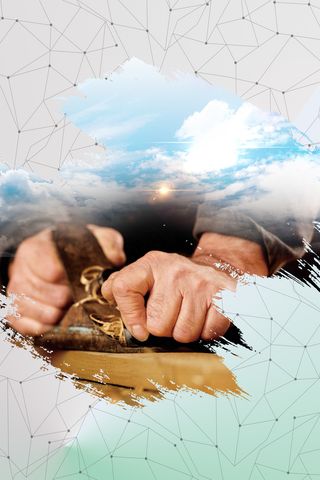 简约态度企业文化宣传海报背景素材高清