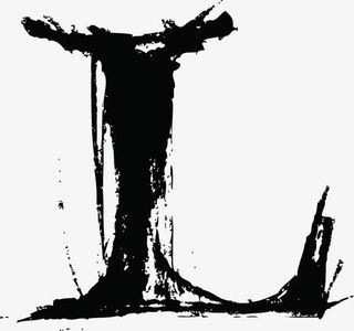 黑色字母L免抠