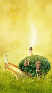 蜗牛的房子科幻抽象H5背景素材高清