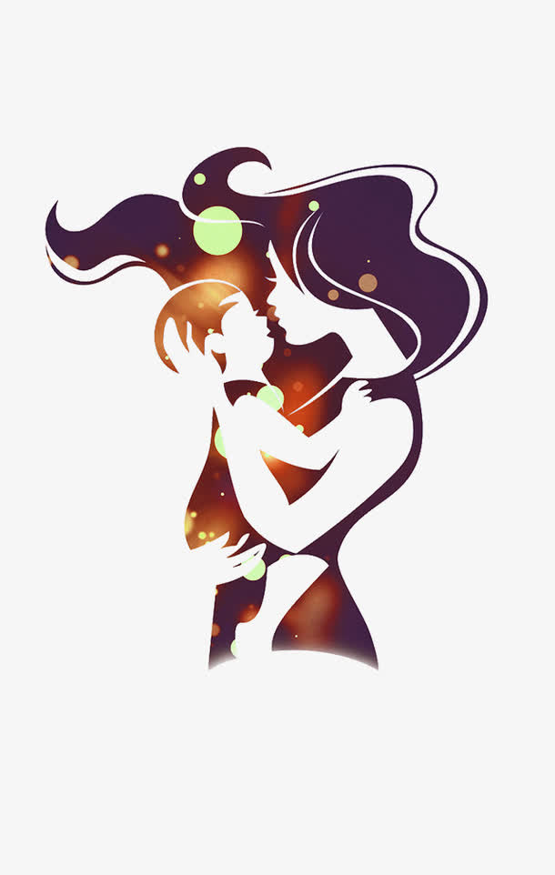 创意抱孩子的妈妈免抠