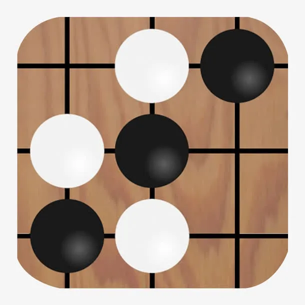休闲益智黑白五子棋免抠