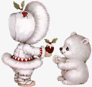 穿棉袄的小孩子小熊免抠