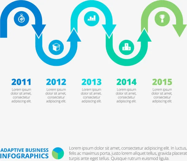 蓝色箭头时间轴免抠