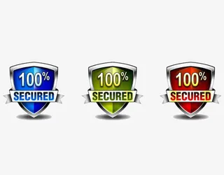 多色盾牌型商家安全保证图标免抠