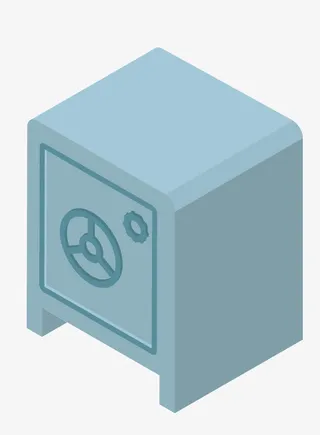 卡通立体保险柜免抠