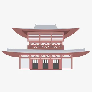 矢量寺庙宫殿免抠