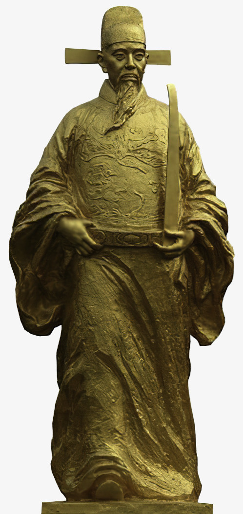 古人全身铜像免抠
