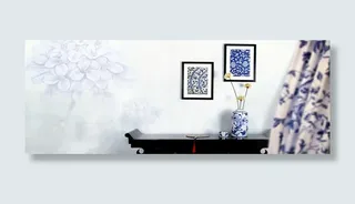 中式青花系列中国风海报免抠