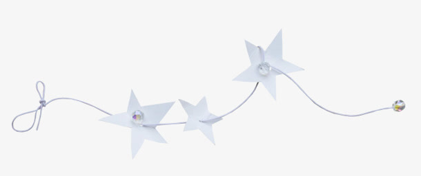 纸质五角星绳索漂浮免抠