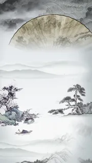 水墨中国风端午节H5分层背景高清 水墨中国风端午节H5分层背景高清