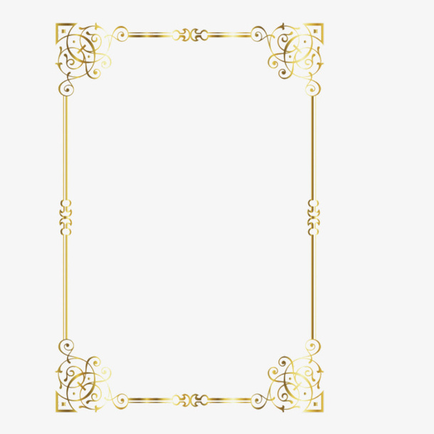 欧美花纹边框装饰免抠