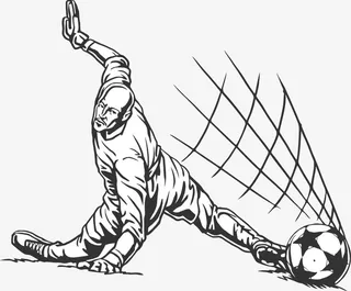 矢量运动足球人物免抠