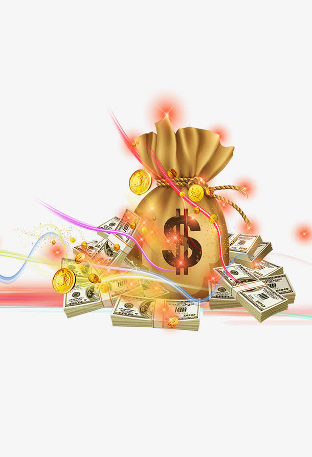 飘洒的金币免抠
