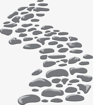 小鹅卵石路道免抠