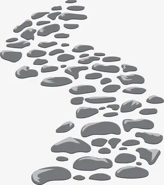 小鹅卵石路道免抠