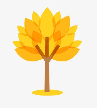 五颜六色的树免抠