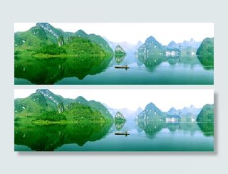 唯美桂林山水海报背景高清