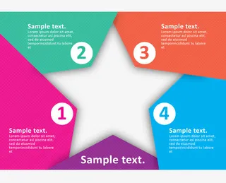 五角星模块矢量素材免抠