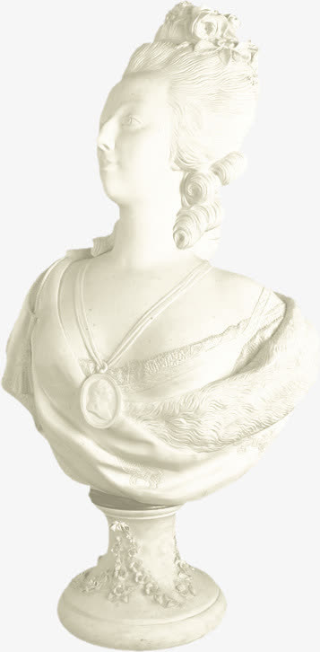 白色石膏人像免抠