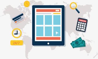 平板在线购物流.免抠