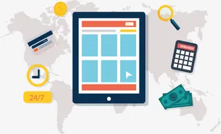 平板在线购物流.免抠