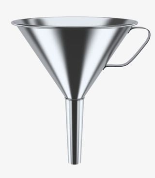 灰色科技漏斗立体锥形实物免抠