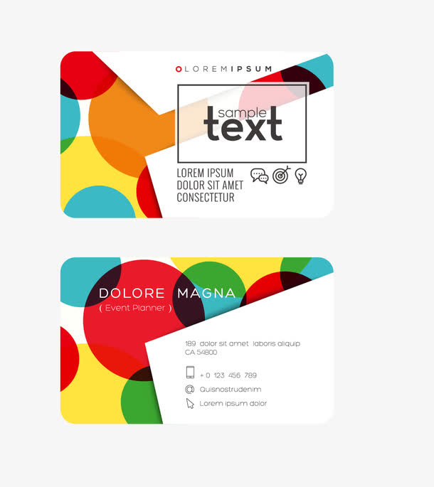 矢量装饰扁平化科技催乳师名片免抠