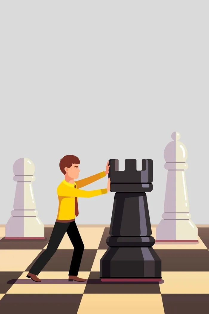 国际象棋灰色卡通手绘简约背景高清