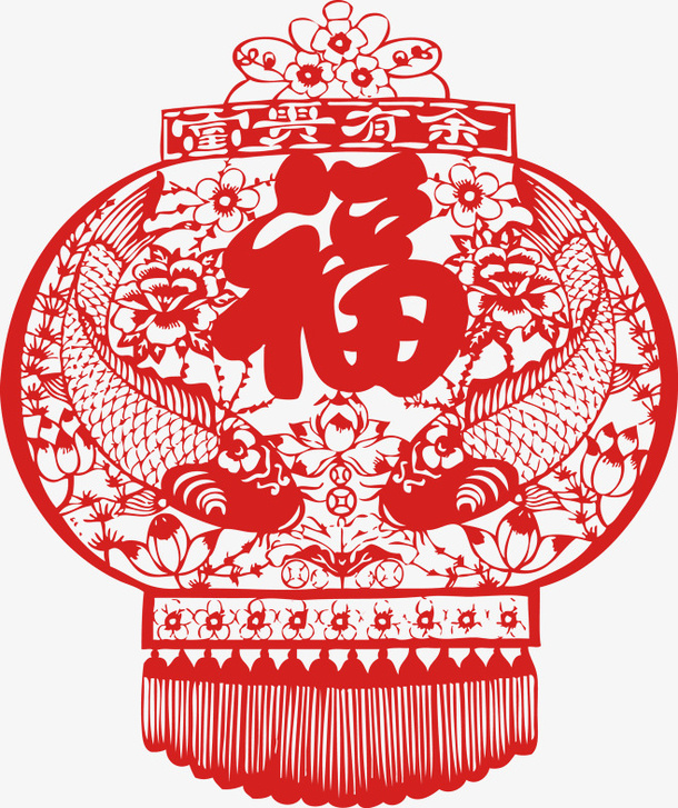 传统中国风年货春节剪纸素材免抠